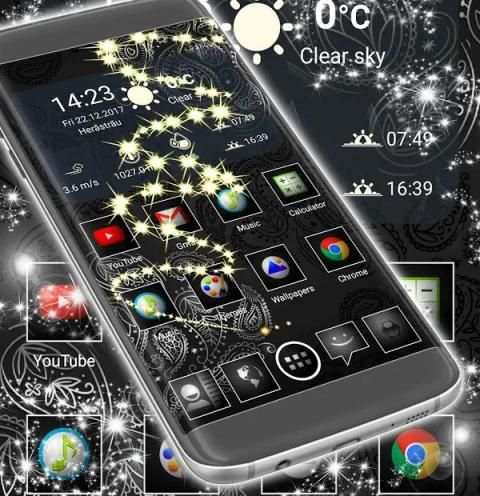 Black Launcher For Android स्क्रीनशॉट 1