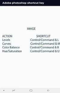 Adobe photoshop shortcut key screenshot 1