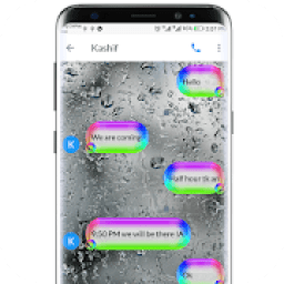 ikon SMS Go Water Bubbles Theme with Rainbow Colors