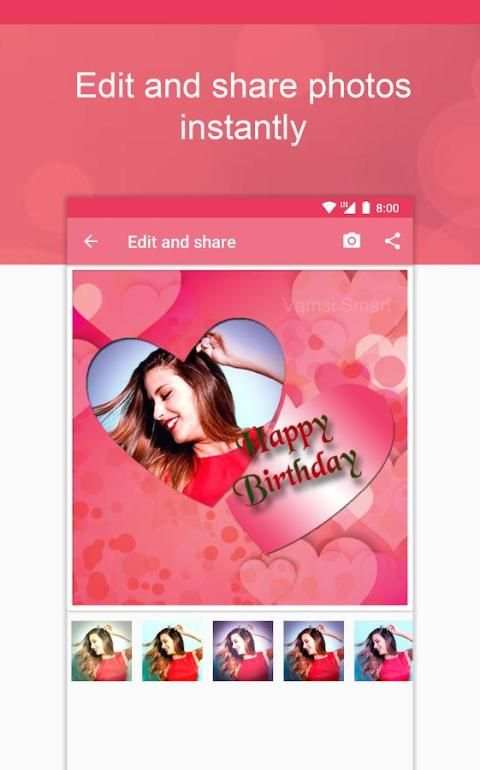 Birthday App - Birthday Reminder, Photo frames स्क्रीनशॉट 3
