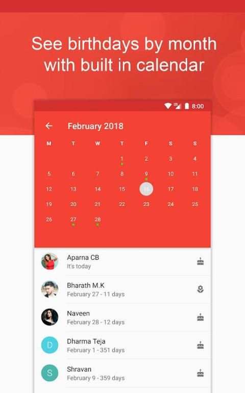 Birthday App - Birthday Reminder, Photo frames screenshot 2