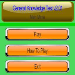 General Knowledge Game New