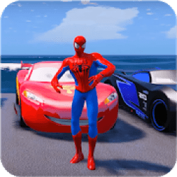 Superheroes Car Stunt Racing Games आइकन