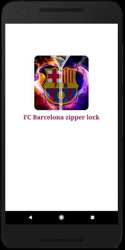 FC Barcelona zipper lock screen स्क्रीनशॉट 5