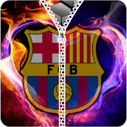 FC Barcelona zipper lock screen आइकन