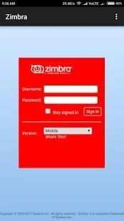 Zimbra स्क्रीनशॉट 1