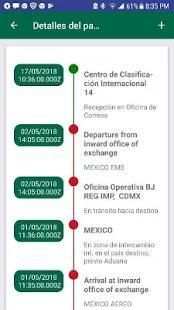 CorreosTrack 2.0 (Correos de México; Mexpost) screenshot 3