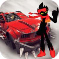Stickman Zombie Destruction Roadkill Hero Car Game logo