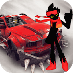 Stickman Zombie Destruction Roadkill Hero Car Game icon
