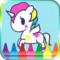 Unicorno Colouring Book and Game for kids