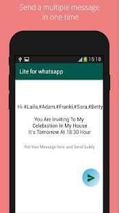 Lite for whatsapp(open chat with one click) screenshot 1