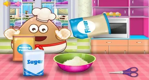 POU KITCHEN SLACKING jogo online no