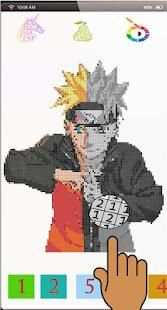 How to Draw and color by number Naruto screenshot 2