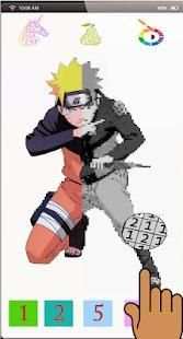 How to Draw and color by number Naruto screenshot 3