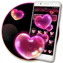 ikon Neon Bubble Heart Theme