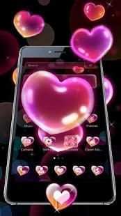 Neon Bubble Heart Theme screenshot 1