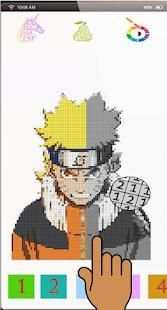 How to Draw and color by number Naruto screenshot 1