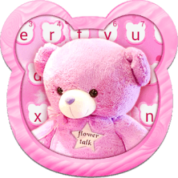 ikon Pink Love Cute Bear Keyboard Theme