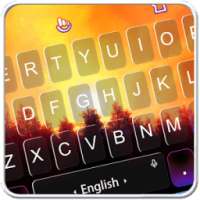 Live 3D Galaxy Sparkling Purple Red Keyboard Theme on 9Apps