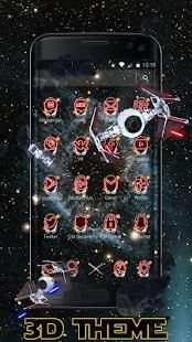 Space Ship War in Stars 3D Theme screenshot 2
