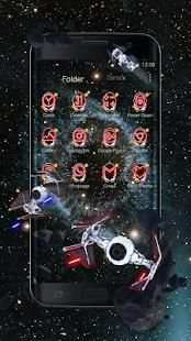 Space Ship War in Stars 3D Theme screenshot 1