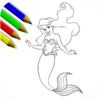 Little Mermaid Coloring Book Drawing Game