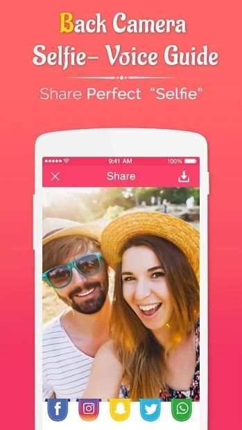 Voice Camera : Voice Guide Selfie Camera स्क्रीनशॉट 1