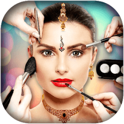 Woman Face Makeup Photo Editor आइकन