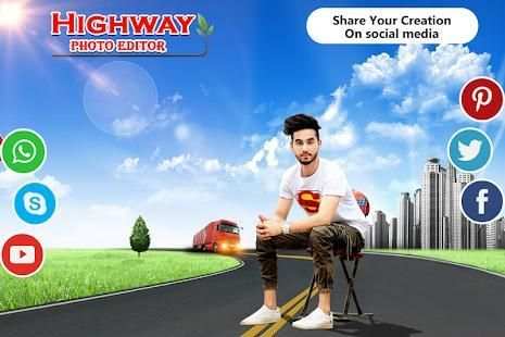 Highway Photo Editor - Background Changer स्क्रीनशॉट 3