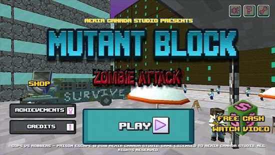 Mutant Block Zombie Attack screenshot 26