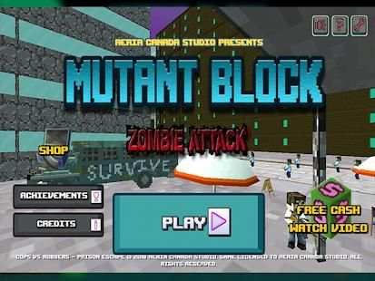 Mutant Block Zombie Attack screenshot 15