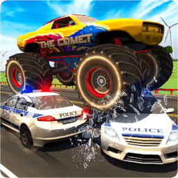 Monster Car Police Chase - Crime City Driving आइकन