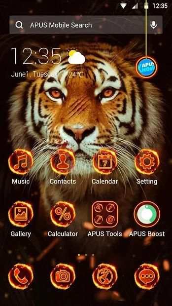 Tiger APUS Launcher theme screenshot 3