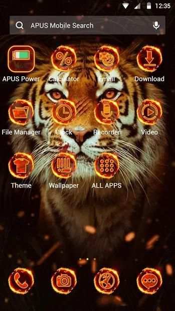 Tiger APUS Launcher theme screenshot 2