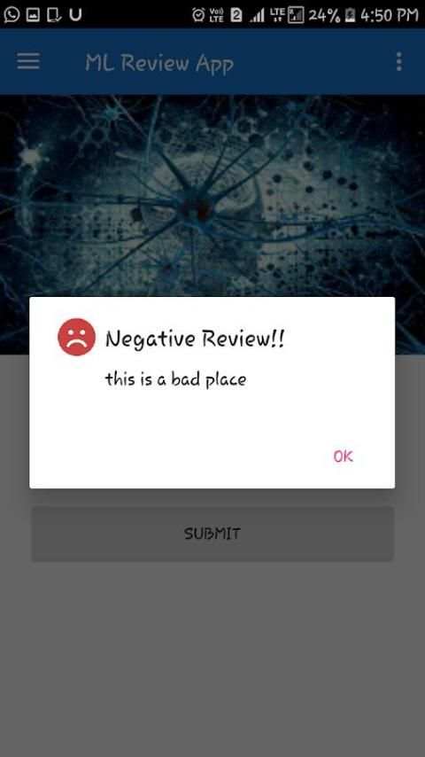 ML ReviewApp screenshot 2