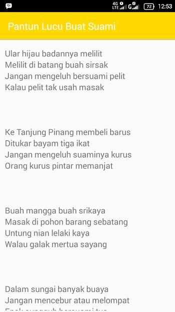 Kumpulan Pantun Lucu Humor screenshot 4