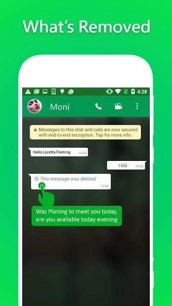 WhatsRemoved-WhatsDeleted delete message recovery स्क्रीनशॉट 3