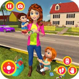Happy Family Siblings Baby Care Nanny Mania Game