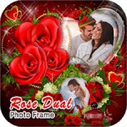 Rose Dual Photo Frame Editor