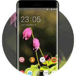 Spring flowers theme flower space icon