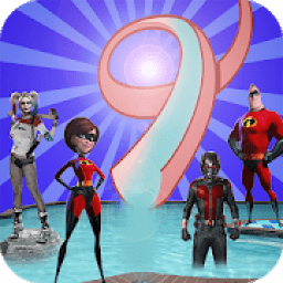 Superhero Incredibles Water Slide Simulation icon