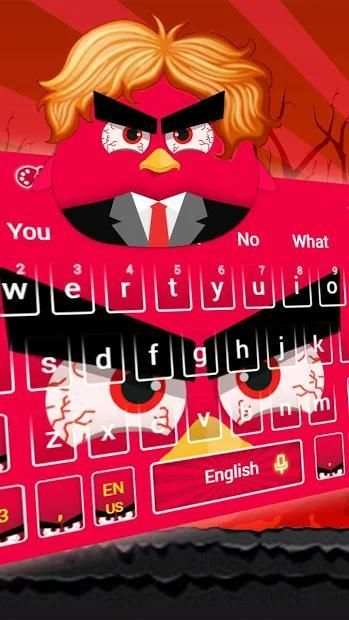 Red Fighting Bird Keyboard Theme screenshot 3
