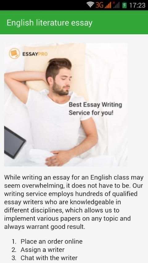 Essay writing service screenshot 1