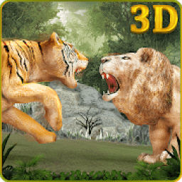 Wild Big Cats Fighting Challenge 2: Lion vs Tigers आइकन