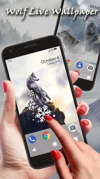 Galaxy ice wolf live wallpaper screenshot 7