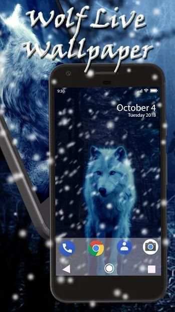 Galaxy ice wolf live wallpaper screenshot 9