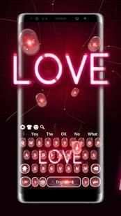 LOVEs red neon lamp keyboard theme screenshot 4