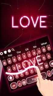 LOVEs red neon lamp keyboard theme screenshot 2
