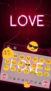 LOVEs red neon lamp keyboard theme screenshot 3