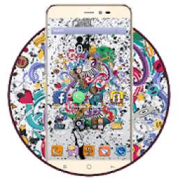 Cool graffiti style cell phone theme